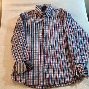 Paul & Shark Red and Blue Plaid Shirt